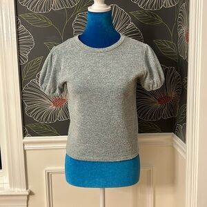 Azure Puffed Short Sleeve Blouse Size M